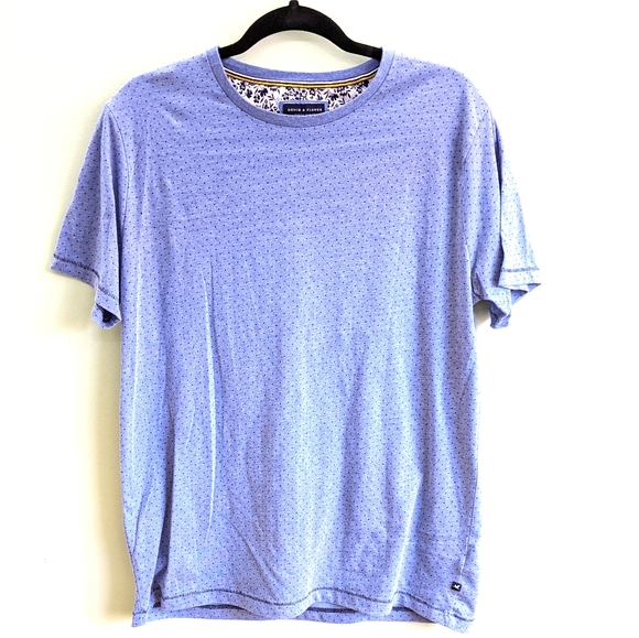 Denim & Flower Other - DENIM & FLOWER men's blue polka dot size large top